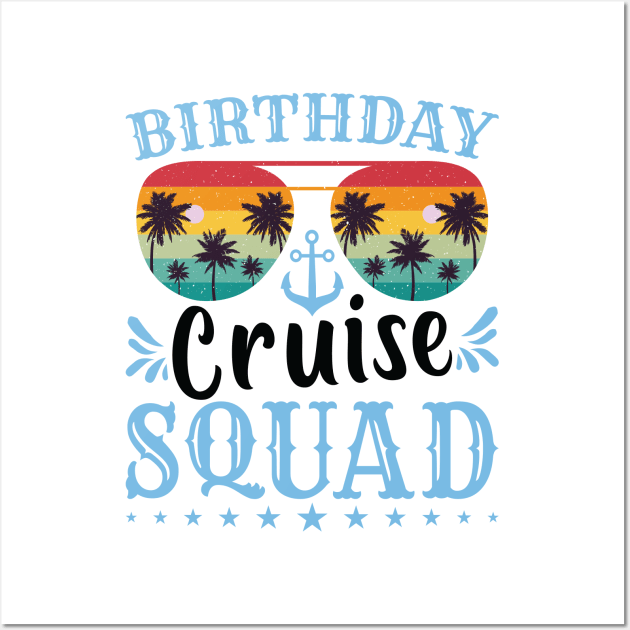 Birthday Cruise Squad Shirt Girls Birthday Cruise Squad 2024 Wall Art by Sowrav